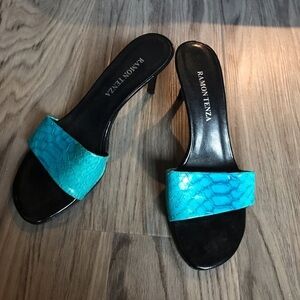 Ramon tenza‎ snakeskin 2” Heels Leather Sandals